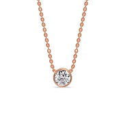 Round Bezel 0.75 Carat Solitaire Pendant